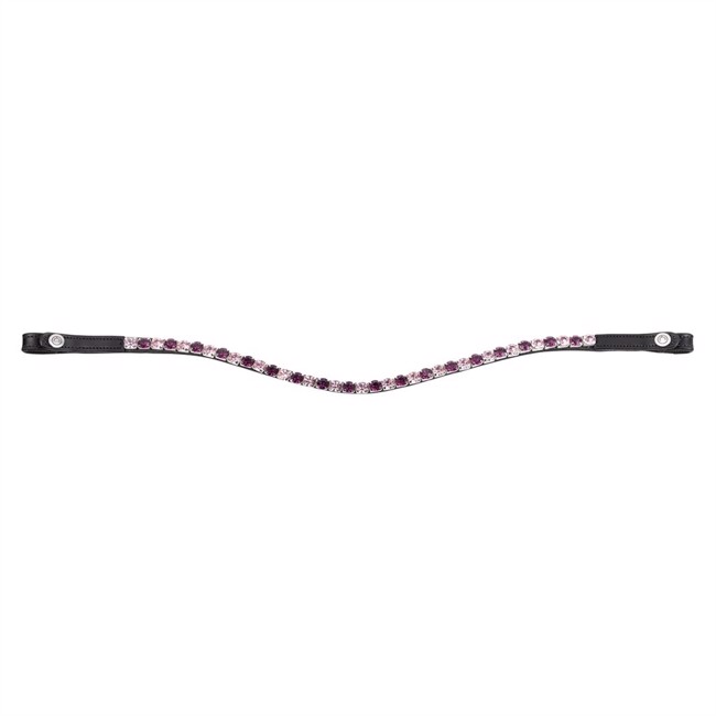 Montar buet pandebånd sort læder Mighty Purple shades