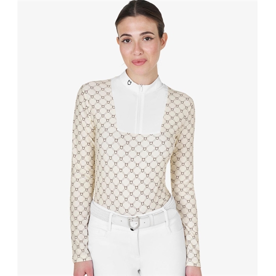 Equestro Dame stævnebluse med monogram print