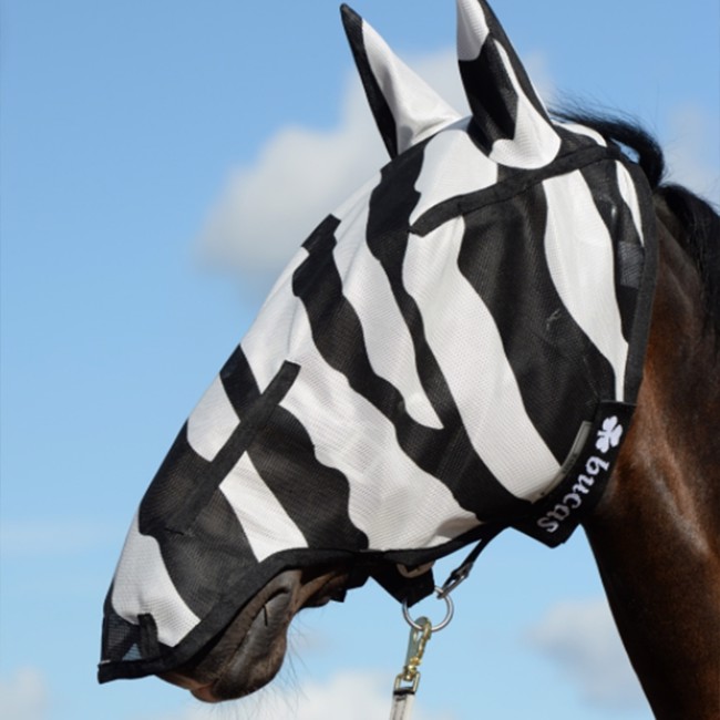 Bucas Buzz-Off Zebra Full Face Fly Mask